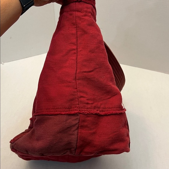 GAP COTTON/HEMP RED LARGE TOTE BAG - Picture 6 of 16